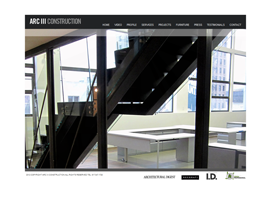 Arc 3 Construction website design by dzine it