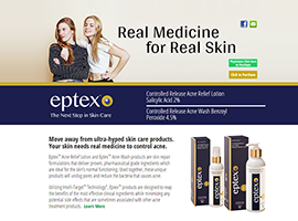 Eptex Skin Care. website design by dzine it