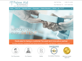 Prime Aid Pharmacy  website design by dzine it